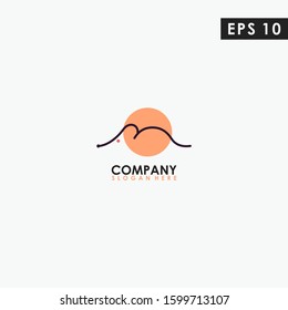 Line Mouse Modern Logo Design Isolated In Shape Colour Vector Illustration