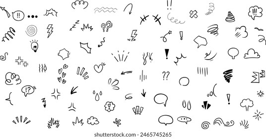 Line movement element, emotion effect decoration icon