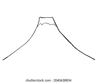 Line Mt. Fuji vector illustration material