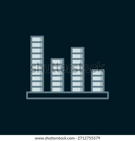 Line Music equalizer icon isolated on black background. Sound wave. Audio digital equalizer technology, console panel, pulse musical. Flat filled outline style with shadow. Vector