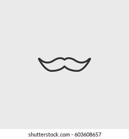 Line mustache  icon illustration isolated vector sign symbol