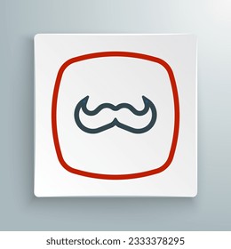 Line Mustache icon isolated on white background. Barbershop symbol. Facial hair style. Colorful outline concept. Vector