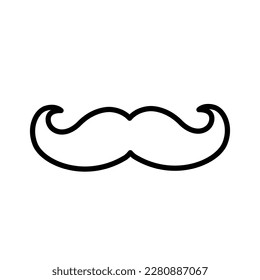 Line mustache icon. Simple illustration of italy mustache vector icon isolated