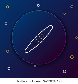 Line Nail file pet icon isolated on blue background. Professional treatment at home grooming for pet. Colorful outline concept. Vector
