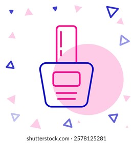 Line Nail polish bottle icon isolated on white background. Colorful outline concept. Vector Illustration