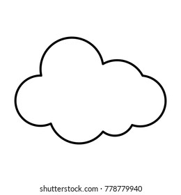 line natural cloud in sky to weather design