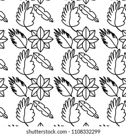 line natural plants tropical leaves background