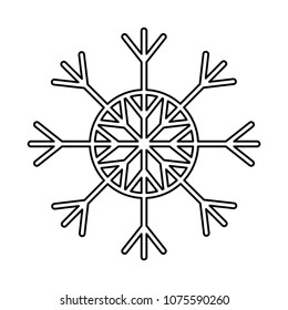 line natural snowflake style in winter season