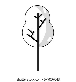 line natural tree with branches to ecology care