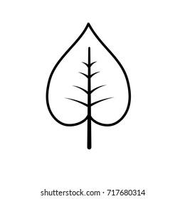 line natural and tropical leaf