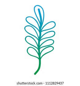 line nature branch plant leaves style