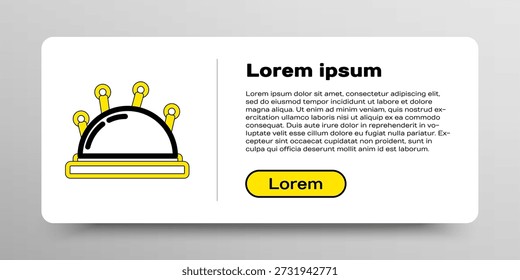 Línea de la cama de la aguja y el icono de las agujas aislado en el fondo blanco. Tema hecho a mano y costura. Concepto de contorno colorido. Vector
