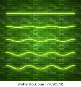 Line neon background. Border with Light Effects. Vector illustration for your business presentations.