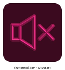 Line Neon Web Icon, magenta Color