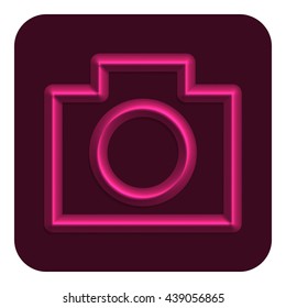 Line Neon Web Icon, magenta Color