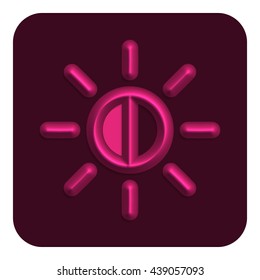 Line Neon Web Icon, magenta Color