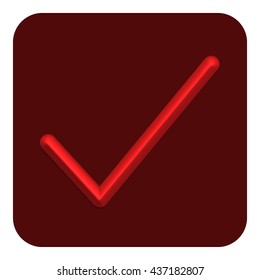 Line Neon Web Icon, Red Color
