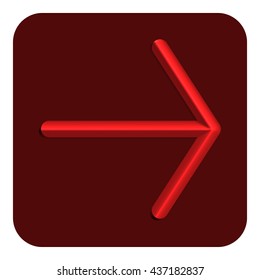 Line Neon Web Icon, Red Color