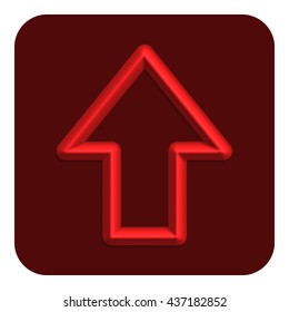 Line Neon Web Icon, Red Color