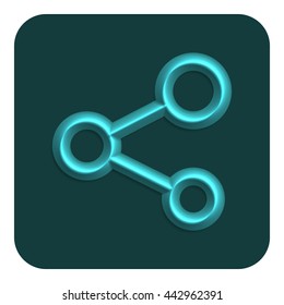 Line Neon Web Icon, Vector Illustration Design Symbol