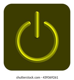 Line Neon Web Icon, Yellow Color