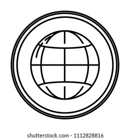 line network digital global connection emblem
