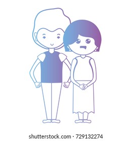 line nice couple together with hairstyle design