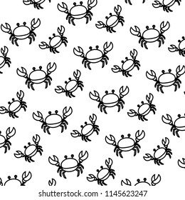 line nice crab tropical animal background
