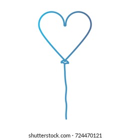 line nice heart balloon decoration design