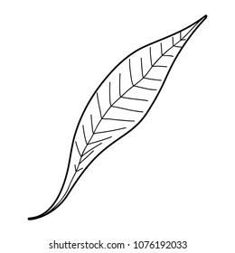 line nice leaf style of nature tree