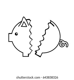 line nice pig to save coin currency broken