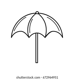 line nice umbrella open to protect of sun