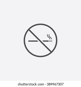 Line No Smoking Icon