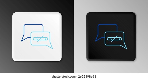 Line No smoking icon isolated on grey background. Cigarette smoking prohibited sign. Colorful outline concept. Vector