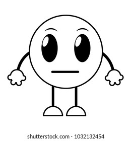 line not knowing emoji expression with arms and legs