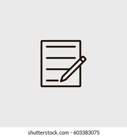 Line  Note  icon illustration isolated vector sign symbol