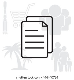 line note paper icons