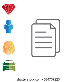 line note paper icons