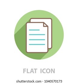 line note paper icons. vector illustration