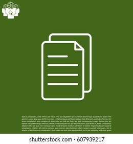 line note paper icons. vector illustration