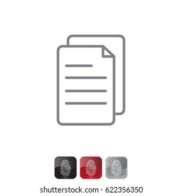 line note paper icons. vector illustration