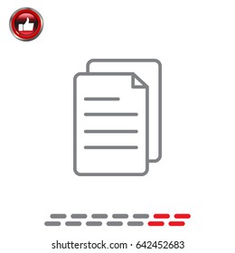 line note paper icons. vector illustration