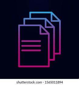 Line note paper nolan icon. Simple thin line, outline vector of finance icons for ui and ux, website or mobile application