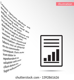 line note paper Vector icon . Lorem Ipsum Illustration design