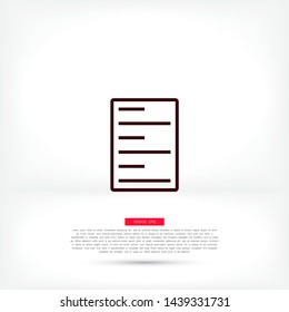 line note paper Vector icon . Lorem Ipsum Illustration design
