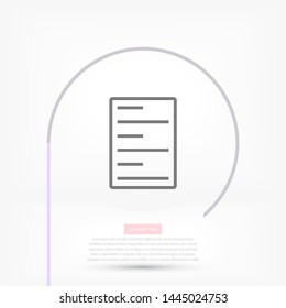 line note paper Vector icon . Lorem Ipsum Illustration design
