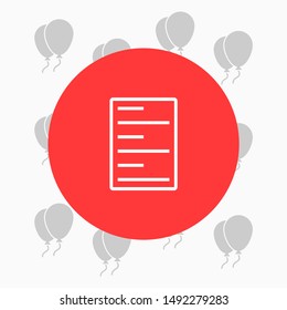 line note paper Vector icon . Lorem Ipsum Illustration design