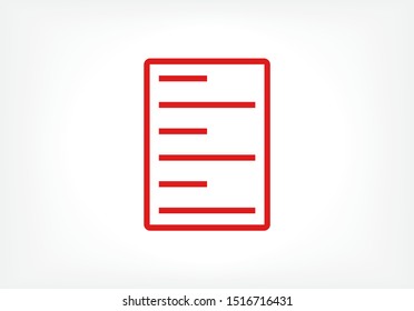 line note paper Vector icon . Lorem Ipsum Illustration design