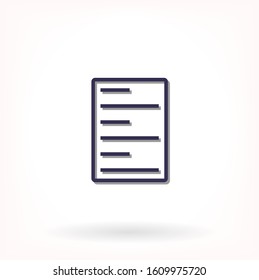 line note paper Vector icon . Lorem Ipsum Illustration design
