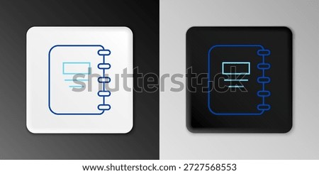 Line Notebook icon isolated on grey background. Spiral notepad icon. School notebook. Writing pad. Diary for school. Colorful outline concept. Vector